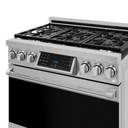 THOR KITCHEN RSG36 36 Inch Professional Gas Range With Tilt Panel Touch Control In STA...