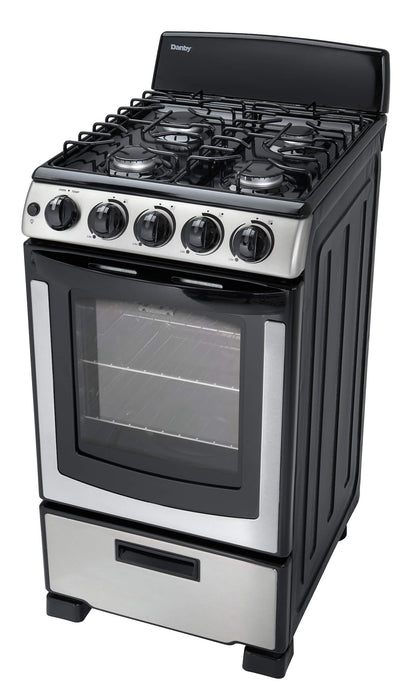 DANBY DR203BSSGLP Danby 20"" Wide Gas Range In Stainless Steel