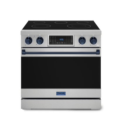 THOR KITCHEN RSE36BLU 36 Inch Professional Electric Range With Tilt Panel Touch Control I...