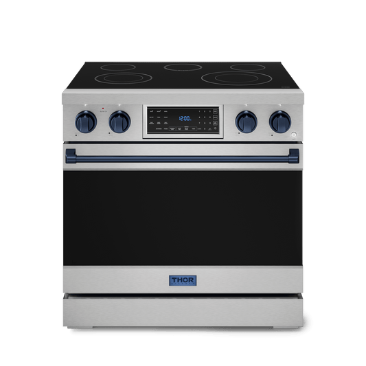 THOR KITCHEN RSE36BLU 36 Inch Professional Electric Range With Tilt Panel Touch Control I...