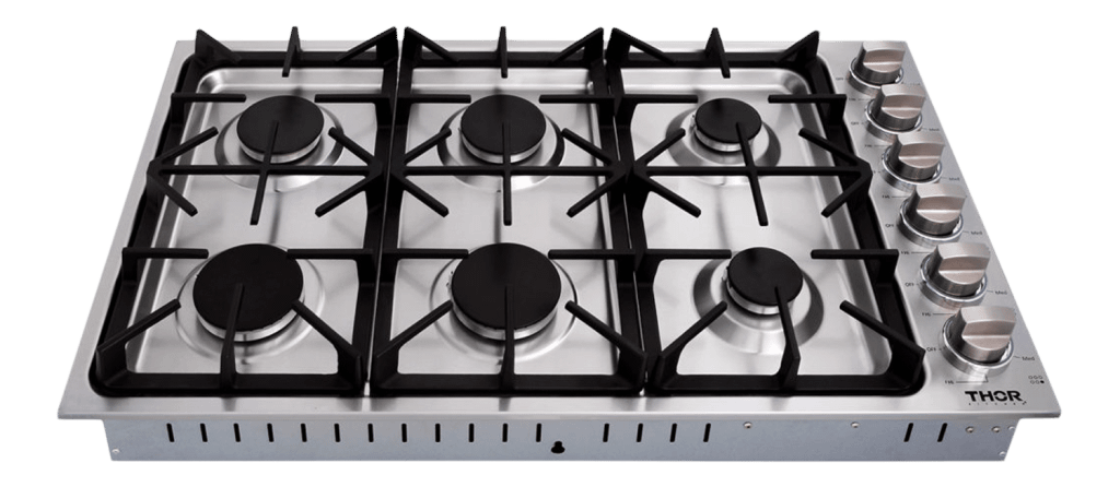 THOR KITCHEN TGC3601 36 Inch Professional Drop-in Gas Cooktop With Six Burners In STAINL...