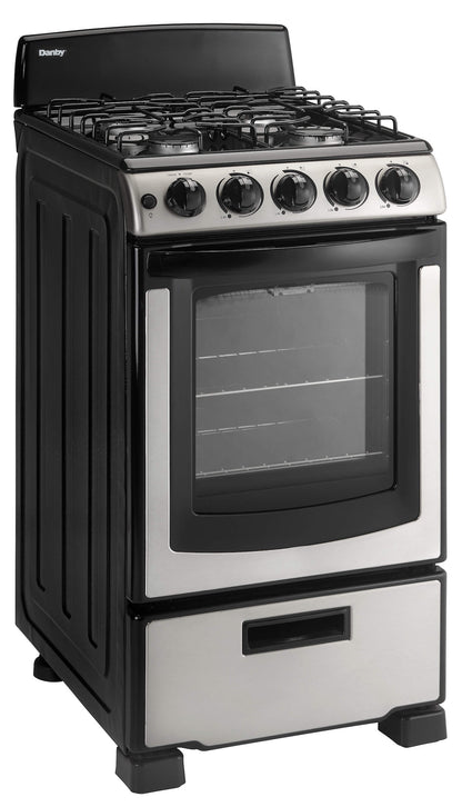 DANBY DR203BSSGLP Danby 20"" Wide Gas Range In Stainless Steel