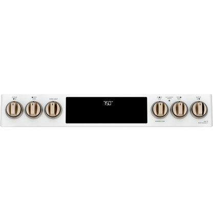 CAFE CES750P4MW2 Cafe 30"" Slide-in Front Control Radiant and Convection DOUBLE...