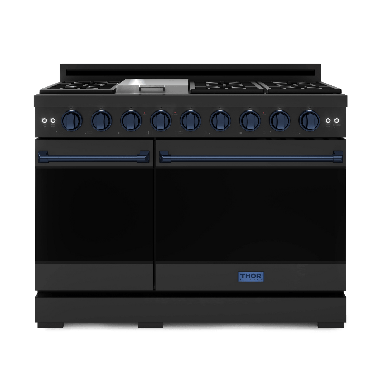 THOR KITCHEN RSG48EBBLU 48 Inch Professional Gas Range With Tilt Panel Touch Control In BLA...