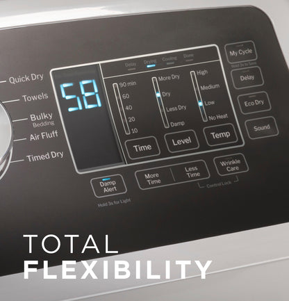 GE APPLIANCES GTD58GBSVWS Ge 7.4 Cu. Ft. Capacity With Sensor Dry Gas Dryer