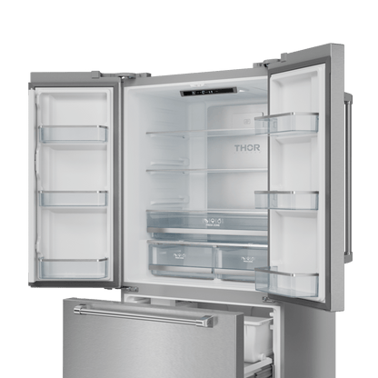 THOR KITCHEN RF3621CTD99 36 Inch 20.3 Cu Ft French Door Counter Depth Refrigerator With Ice ...