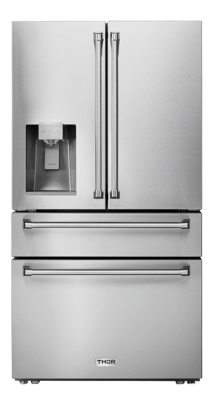 THOR KITCHEN TRF3601FD 36 Inch Professional French Door Refrigerator With Ice and Water DI...