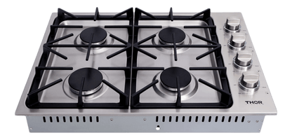 THOR KITCHEN TGC3001 30 Inch Professional Drop-in Gas Cooktop With Four Burners In STAIN...