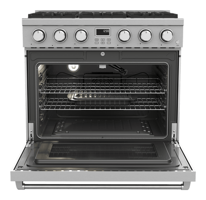 THOR KITCHEN ARG36LP 36 Inch Contemporary Professional Gas Range In Stainless Steel - LI...