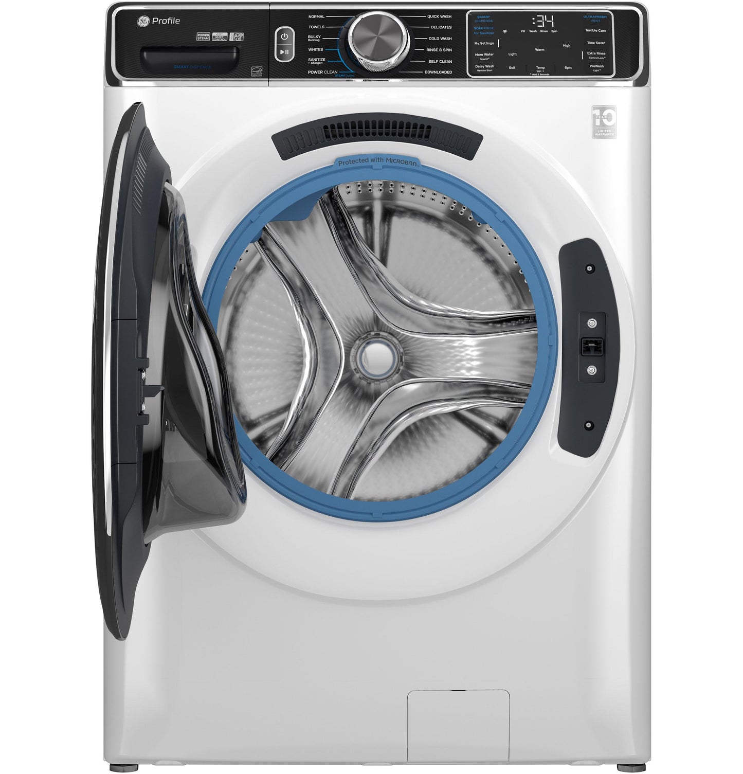 GE APPLIANCES PFW870SSVWW GE Profile 5.3 Cu. Ft. Capacity Smart Front Load Energy STAR...