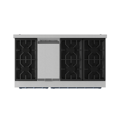 THOR KITCHEN RSG48ELPBLU 48 Inch Professional Lp Range With Tilt Panel Touch Control In STAI...