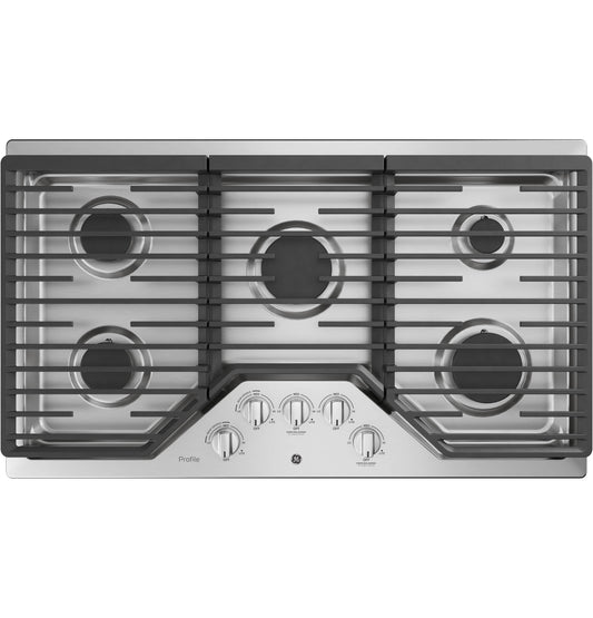 GE APPLIANCES PGP7036SLSS GE Profile Series 36"" Built-in Gas Cooktop