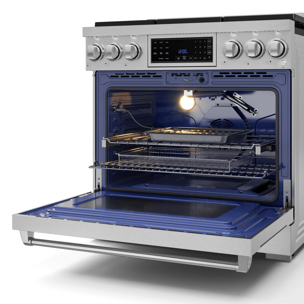 THOR KITCHEN RSG36LP 36 Inch Professional Lp Range With Tilt Panel Touch Control In STAI...