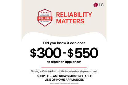 LG LSEL6335DE 6.3 Cu Ft. Smart Wi-fi Enabled Probake Convection Instaview E...