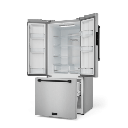THOR KITCHEN RF3017FFD99BLK 30 Inch 17.7 Cu Ft French Door Counter Depth Refrigerator With Ice ...
