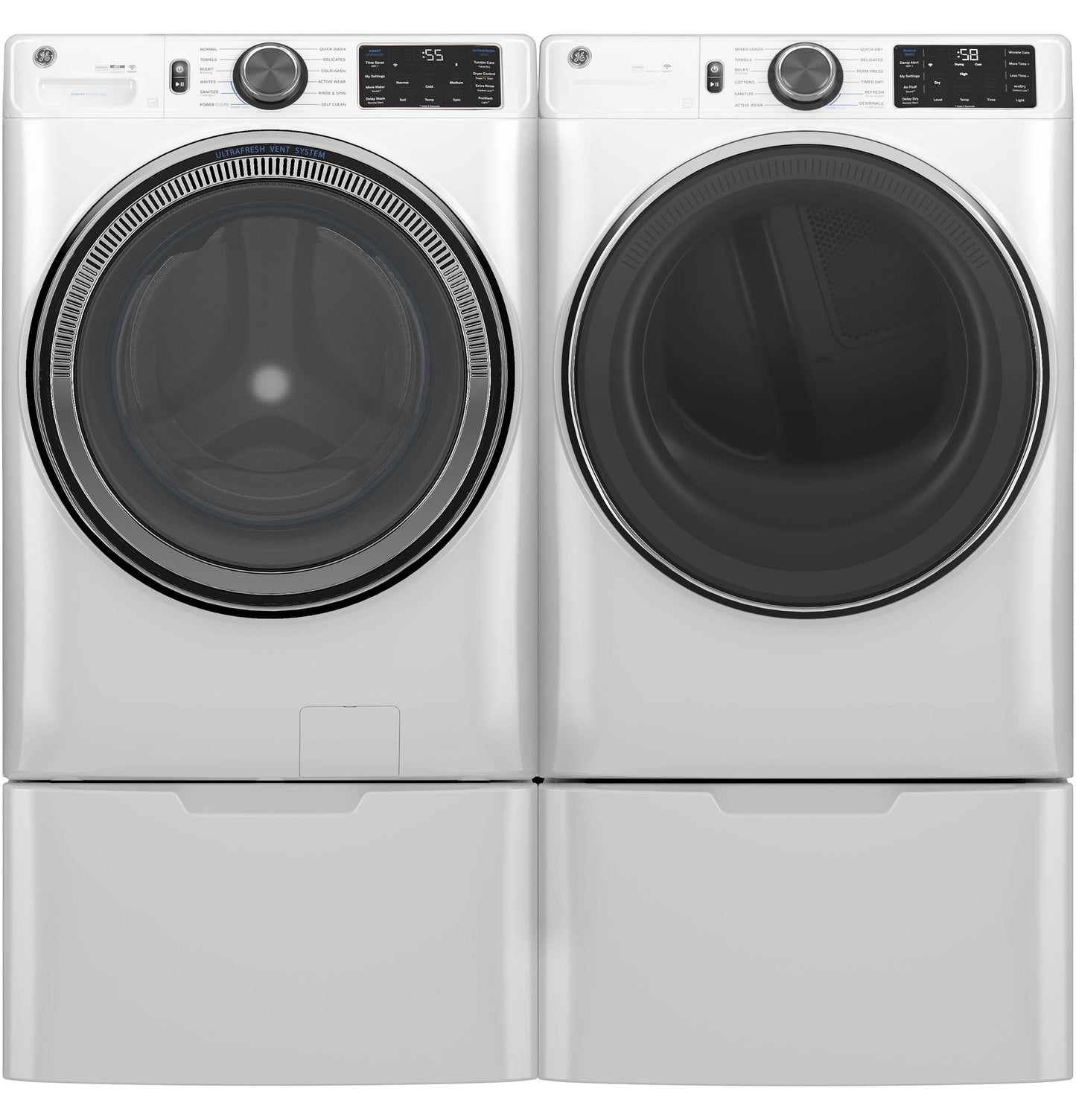 GE APPLIANCES GFD65ESSVWW Ge 7.8 Cu. Ft. Capacity Smart Front Load Electric Dryer With STE...