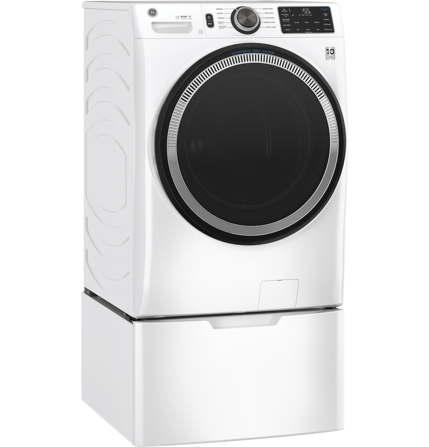 GE APPLIANCES GFW550SSNWW Ge 4.8 Cu. Ft. Capacity Smart Front Load Energy Star Washer W...