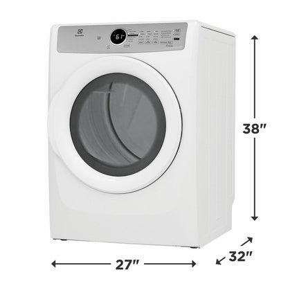 ELECTROLUX ELFE7337AW Electrolux Electric 8.0 Cu. Ft. Front Load Dryer