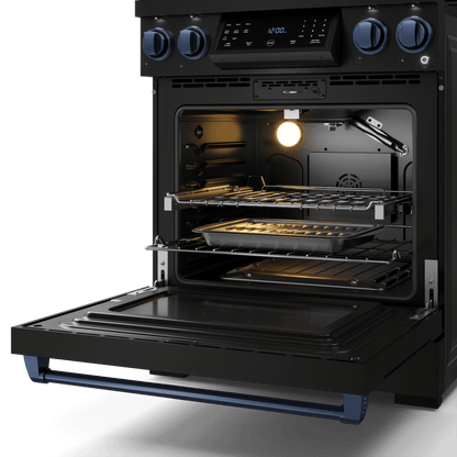 THOR KITCHEN RSG30BBLU 30 Inch Professional Gas Range With Tilt Panel Touch Control In BLA...