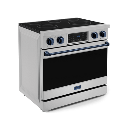 THOR KITCHEN RSE36BLU 36 Inch Professional Electric Range With Tilt Panel Touch Control I...