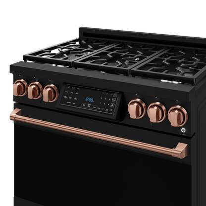 THOR KITCHEN RSG36BRSG 36 Inch Professional Gas Range With Tilt Panel Touch Control In BLA...