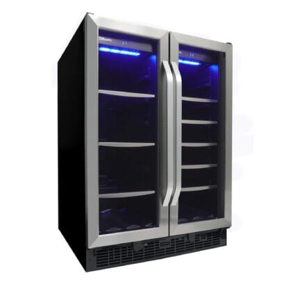 SILHOUETTE SBC051D1BSS Silhouette Emmental 24"" French Door Beverage Center