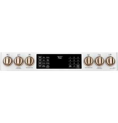 CAFE CGS750P4MW2 Cafe 30"" Slide-in Front Control Gas Double Oven With CONVECTI...