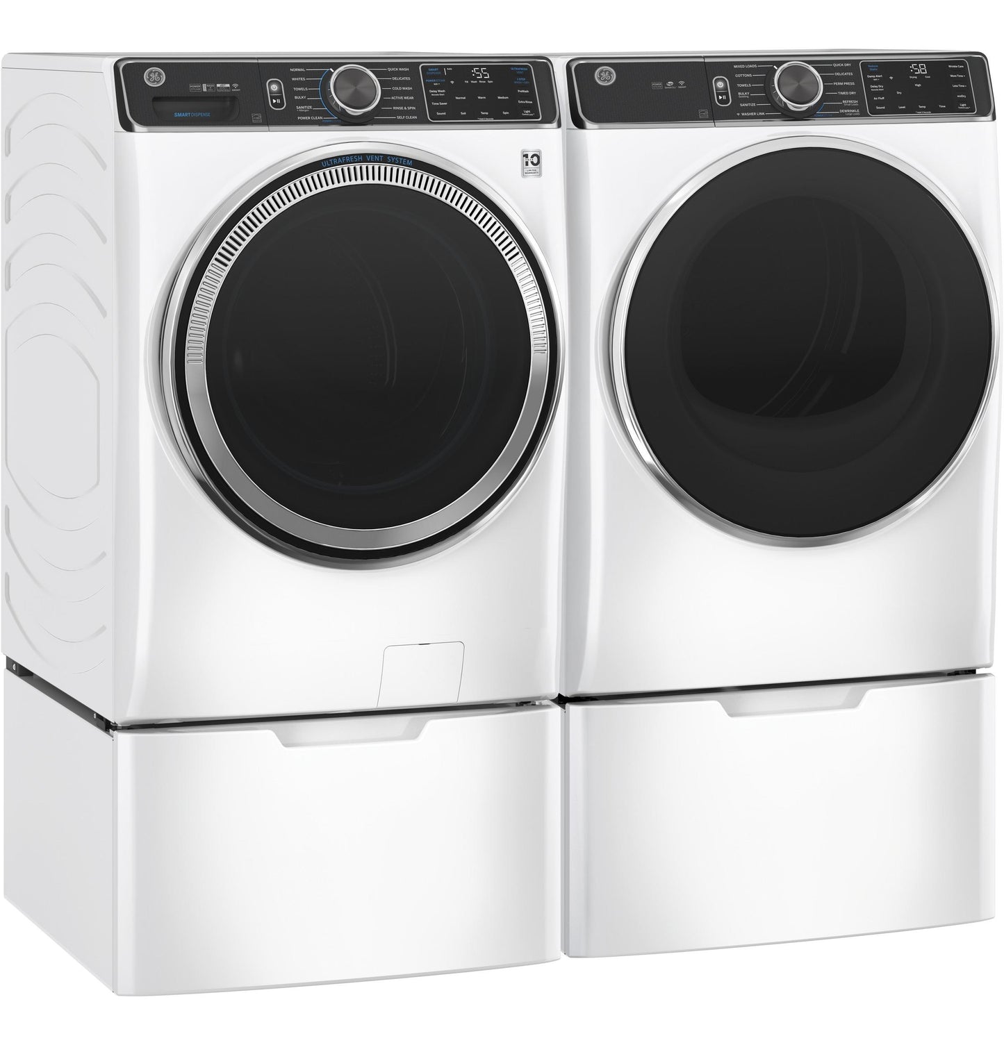 GE APPLIANCES GFW850SSNWW Ge 5.0 Cu. Ft. Capacity Smart Front Load Energy Star Steam WA...