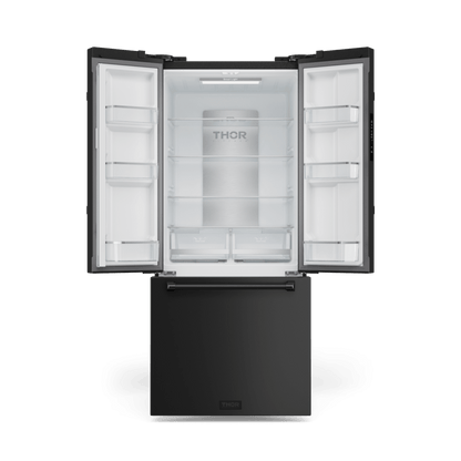 THOR KITCHEN RF3017FFD00 30 Inch 17.7 Cu Ft French Door Counter Depth Refrigerator With Ice ...
