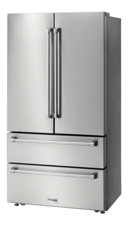 THOR KITCHEN TRF3602 36 Inch Professional French Door Refrigerator With Freezer Drawers