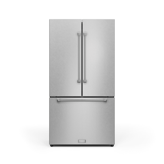 THOR KITCHEN RF3621CTD99 36 Inch 20.3 Cu Ft French Door Counter Depth Refrigerator With Ice ...