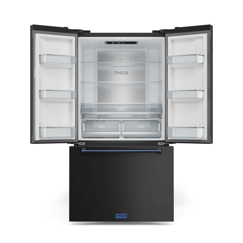 THOR KITCHEN RF3621CTD00BLU 36 Inch 20.3 Cu Ft French Door Counter Depth Refrigerator With Ice ...