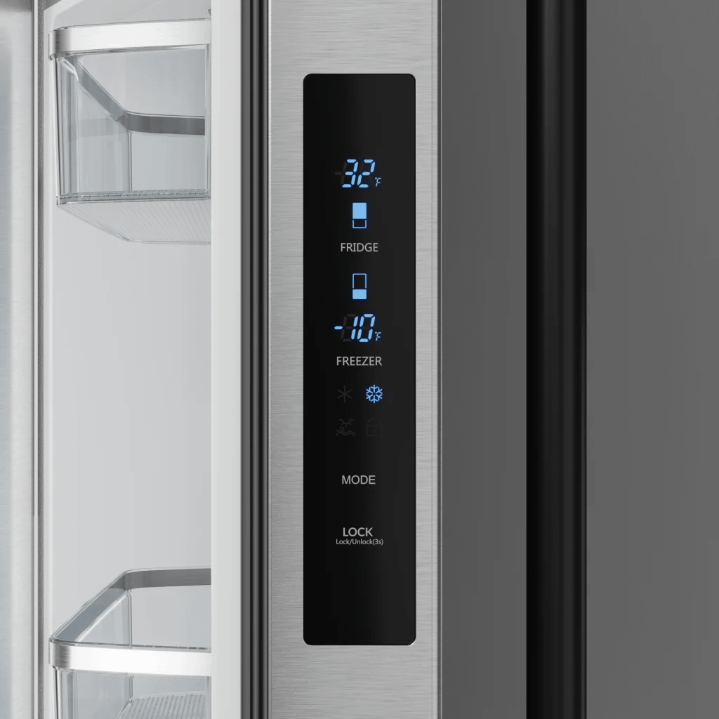 THOR KITCHEN RF3017FFD99BLK 30 Inch 17.7 Cu Ft French Door Counter Depth Refrigerator With Ice ...