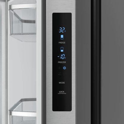 THOR KITCHEN RF3017FFD99BLK 30 Inch 17.7 Cu Ft French Door Counter Depth Refrigerator With Ice ...