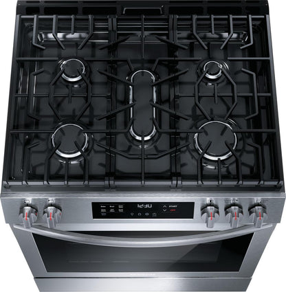 FRIGIDAIRE FCFG3083AS Frigidaire 30"" Front Control Gas Range With Convection Bake