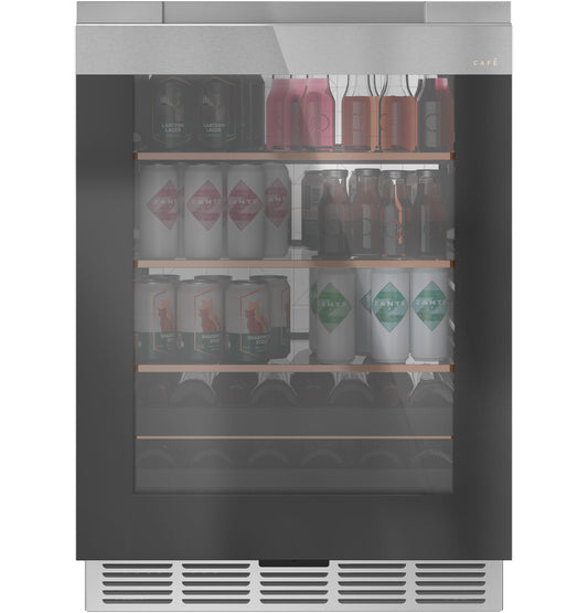 CAFE CCR06BM2PS5 Cafe Cafe Beverage Center In Platinum Glass