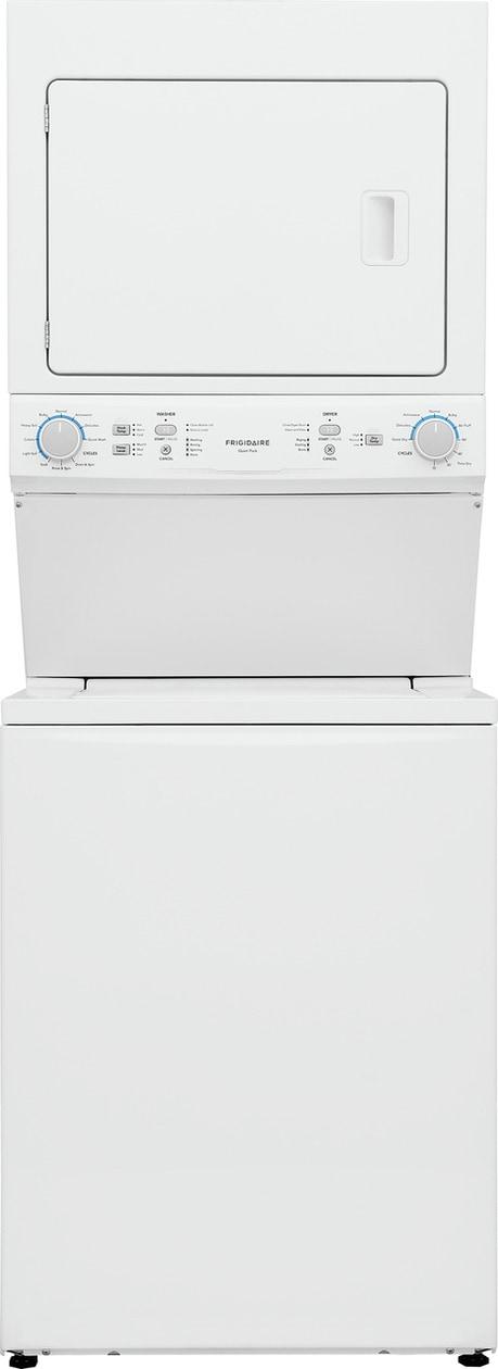 FRIGIDAIRE FLCE7523AW Frigidaire Electric Long Vent Stacked Laundry Center - 3.9 Cu. Ft W...