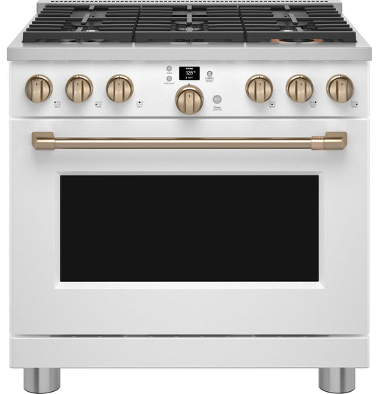 CAFE CGY366P4TW2 Cafe 36"" Smart All-gas Commercial-style Range With 6 Burners ...