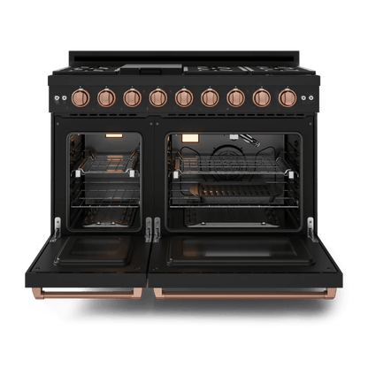 THOR KITCHEN RSG48EBRSG 48 Inch Professional Gas Range With Tilt Panel Touch Control In BLA...