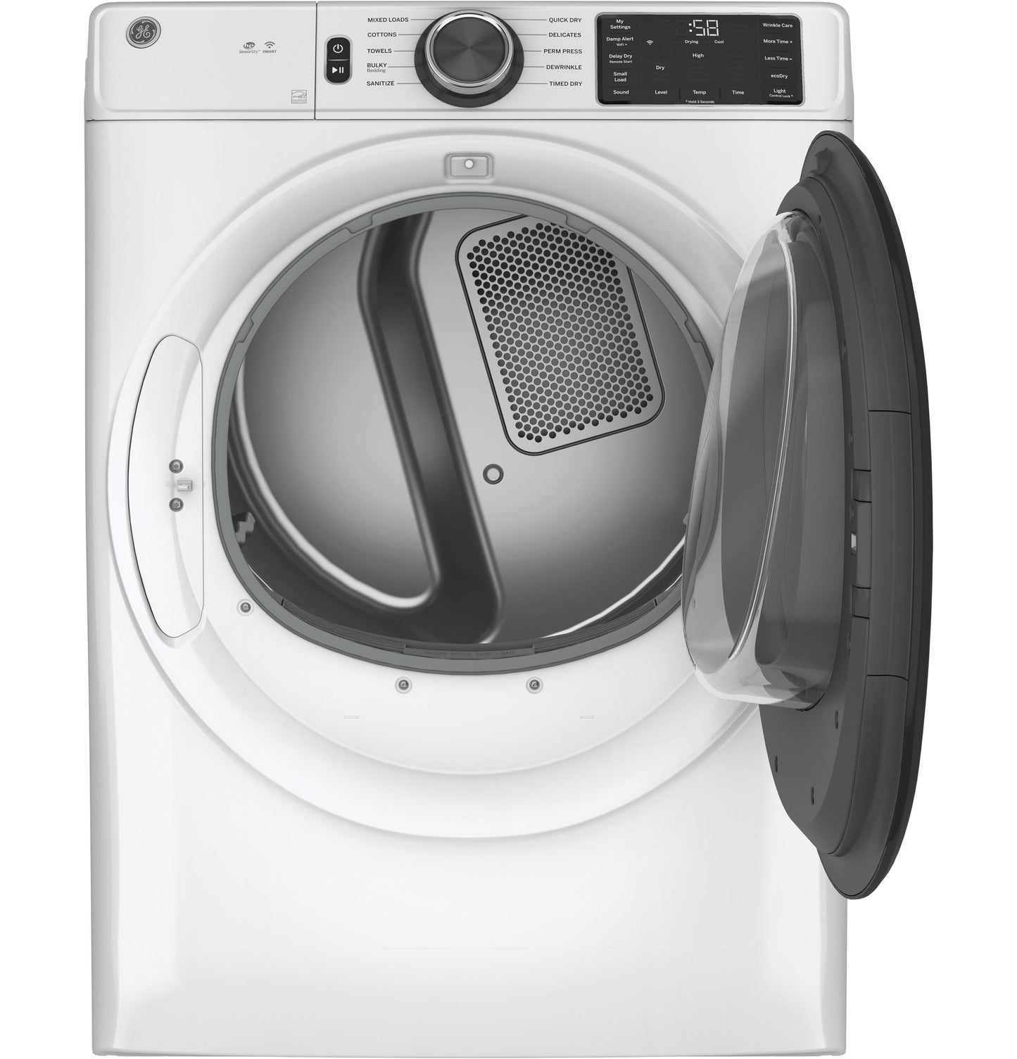 GE APPLIANCES GFD55GSSNWW Ge 7.8 Cu. Ft. Capacity Smart Front Load Gas Dryer