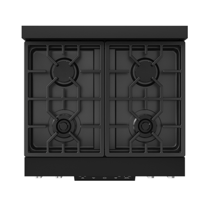 THOR KITCHEN RSG30BSS 30 Inch Professional Gas Range With Tilt Panel Touch Control In BLA...