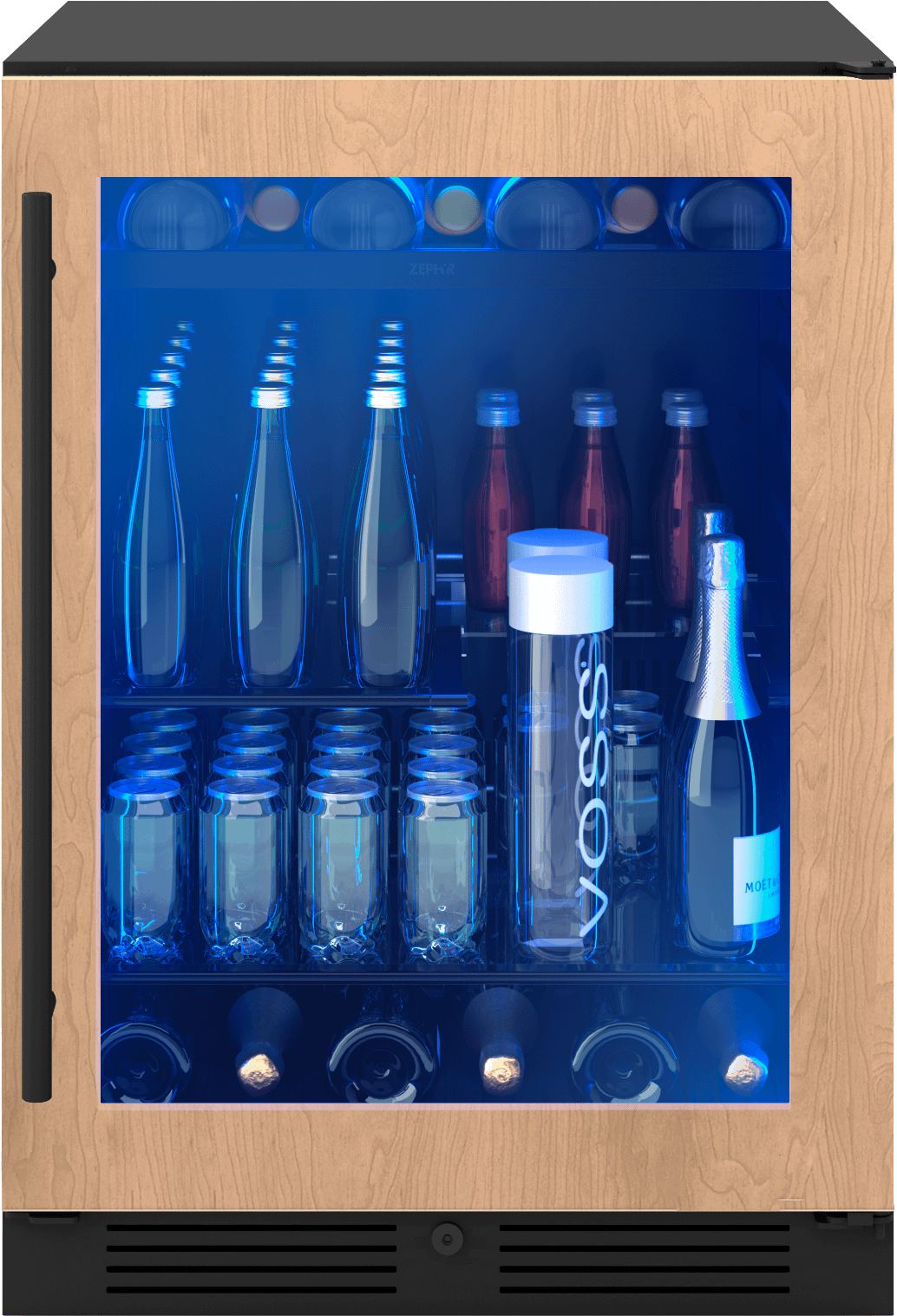 ZEPHYR PRB24C01CPG Zephyr 24"" Panel Ready Single Zone Beverage Cooler