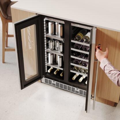 SILHOUETTE SPRBC047D1SS Silhouette Lorraine 24"" French Door Beverage Center