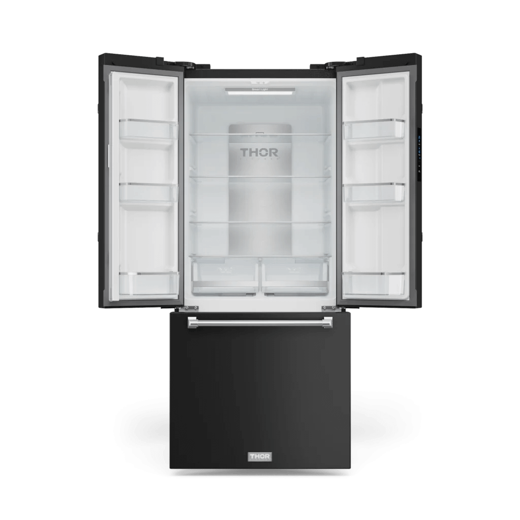 THOR KITCHEN RF3017FFD00SS 30 Inch 17.7 Cu Ft French Door Counter Depth Refrigerator With Ice ...