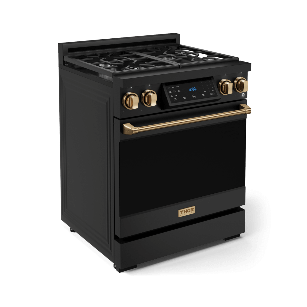 THOR KITCHEN RSG30BBRZ 30 Inch Professional Gas Range With Tilt Panel Touch Control In BLA...
