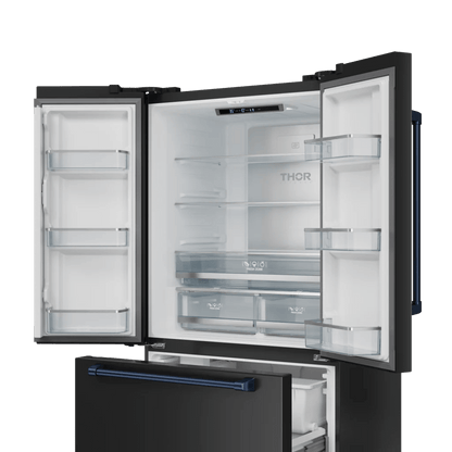THOR KITCHEN RF3621CTD00BLU 36 Inch 20.3 Cu Ft French Door Counter Depth Refrigerator With Ice ...