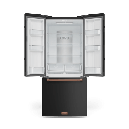 THOR KITCHEN RF3017FFD00RSG 30 Inch 17.7 Cu Ft French Door Counter Depth Refrigerator With Ice ...