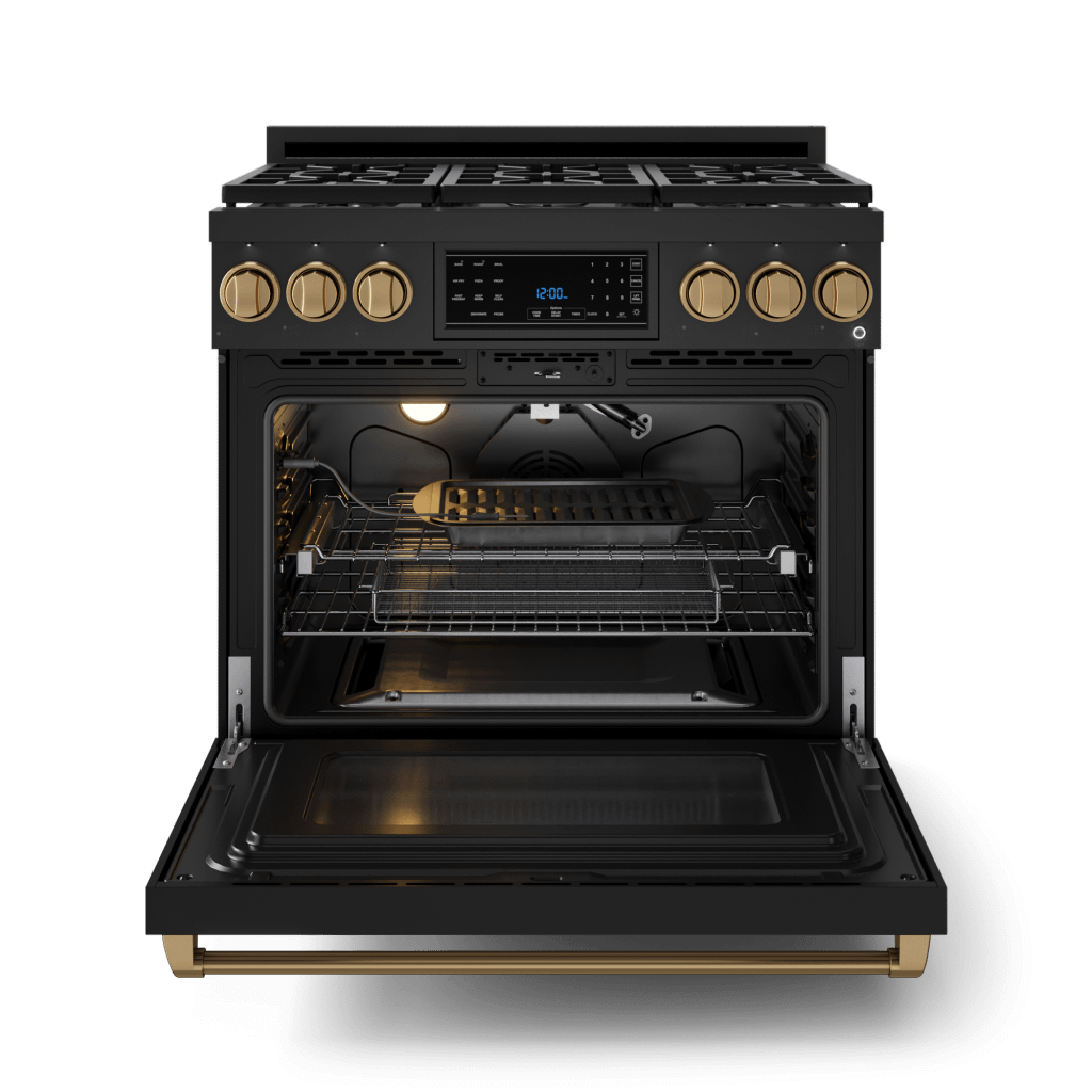 THOR KITCHEN RSG36BBRZ 36 Inch Professional Gas Range With Tilt Panel Touch Control In BLA...