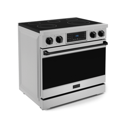 THOR KITCHEN RSE36BLK 36 Inch Professional Electric Range With Tilt Panel Touch Control I...