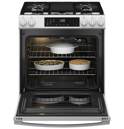 GE APPLIANCES GGS600AVWW Ge 30"" Slide-in Front-control Convection Gas Range With No PREHE...